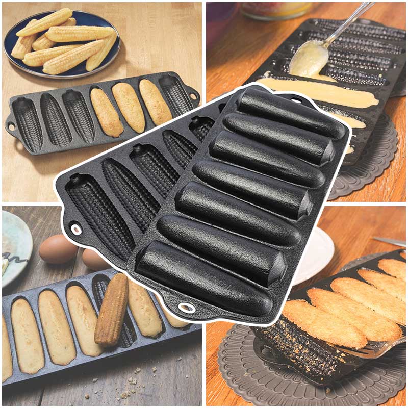 &lt;trp-post-container data-trp-post-id=&#039;190&#039;&gt;Corn shaped pre-seasoned cast iron cornbread stick baking pan for Oven Baking Corn Stick Bread Cake&lt;/trp-post-container&gt;