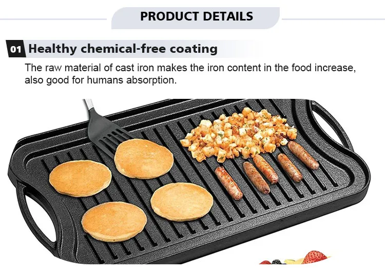 &lt;trp-post-container data-trp-post-id=&#039;199&#039;&gt;Premium  Pre-seasoned Cast Iron Camping Griddle Plate / Rectangle Grill Pan&lt;/trp-post-container&gt;