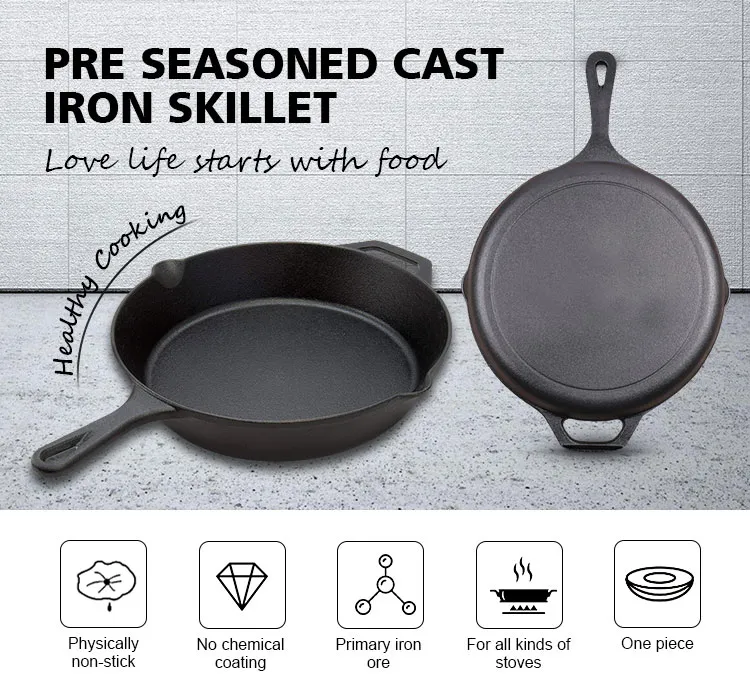 <trp-post-container data-trp-post-id='96'>Premium Customizable Pre-seasoned Non Stick Cast Iron Frying Pan / Skillet</trp-post-container> <trp-post-container data-trp-post-id='96'>Premium Customizable Pre-seasoned Non Stick Cast Iron Frying Pan / Skillet</trp-post-container>