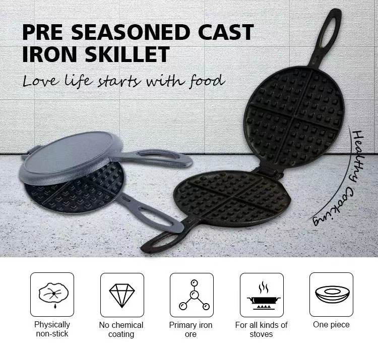 &lt;trp-post-container data-trp-post-id=&#039;204&#039;&gt;Wholesale Round Cast Iron Household Breakfast Waffle Double Sided Frying Pan&lt;/trp-post-container&gt;