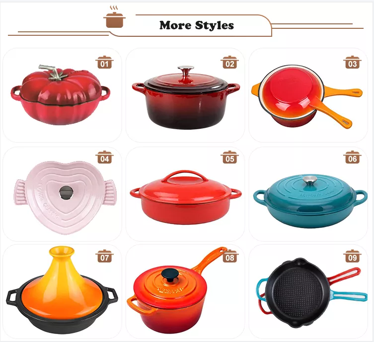 &lt;trp-post-container data-trp-post-id=&#039;75&#039;&gt;Enamelled Colorful Flat Cast Iron Frying Pan / Skillet With Two Oil Outlets&lt;/trp-post-container&gt;